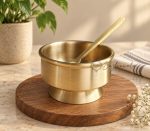 Brass Ice Cream Bowl Set of 2 with Spoons