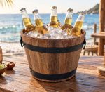 Cowboys Wooden Bucket Multi Use – Rustic Decorative Bucket