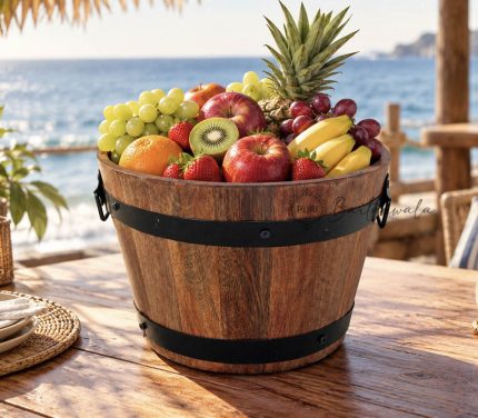 Cowboys Wooden Bucket Multi Use – Rustic Decorative Bucket