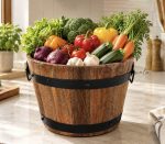 Cowboys Wooden Bucket Multi Use – Rustic Decorative Bucket